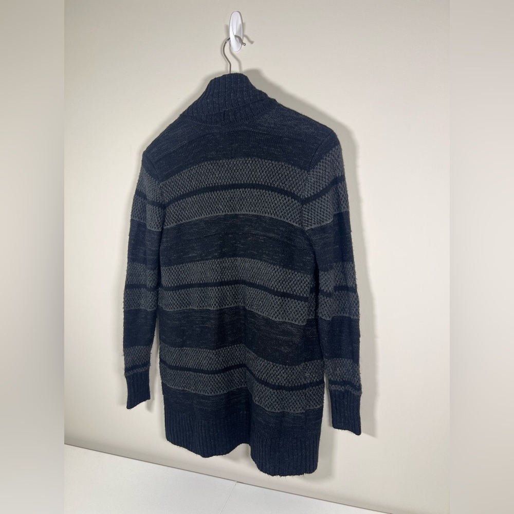 Apt. 9 Women’s Charcoal and Black Open Front Chunky‎ Cardigan - Picture 5 of 6